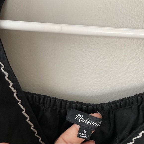 Madewell Embroidered Tied Back Cut Out Top - Picture 4 of 8